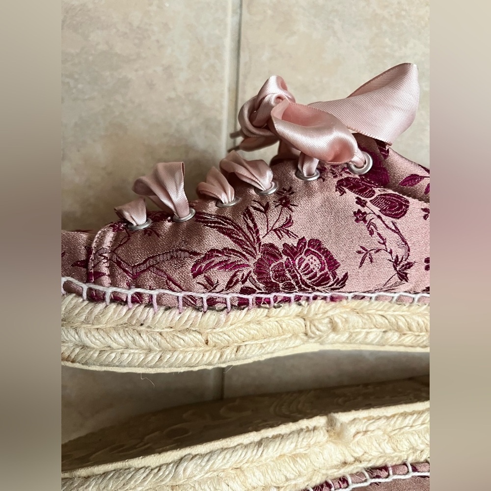 Replay Espadrille Sneakers shoes floral embroidered - Picture 10 of 11